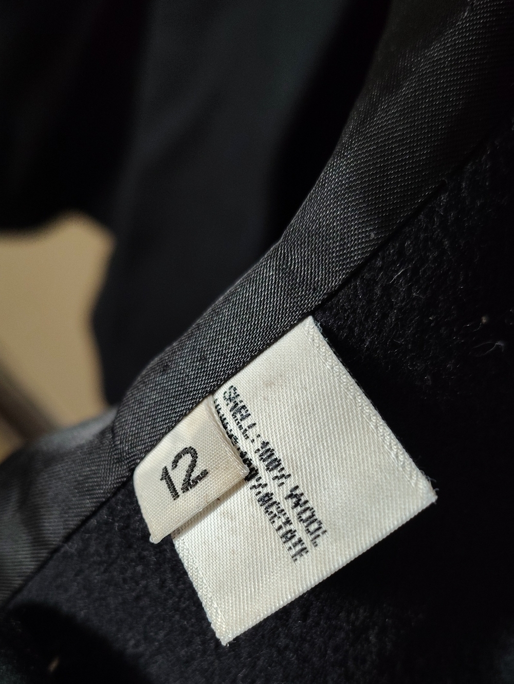 Forecaster Long Black Full Button Lined Wool Coat W Velour Collar Size 12 - Picture 8 of 9